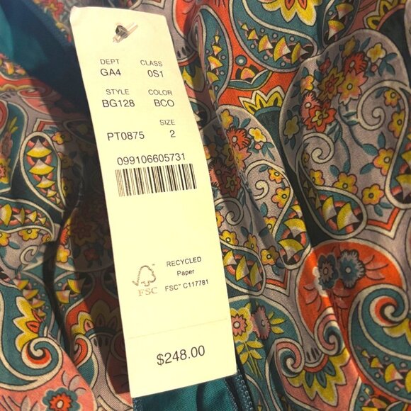 $248 NWT J. CREW Liberty of London Giorgia Duke Print Midi Dress 2 Mosaic Floral - Picture 8 of 8